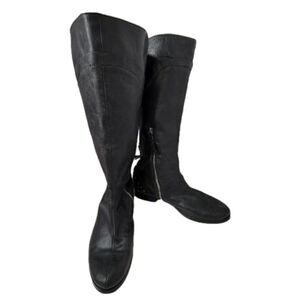 J. Liyvack Black Knee High Leather boots